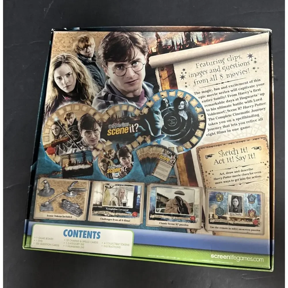 Scene It Harry Potter Complete Cinematic Journey Game Complete DVD Cards Sealed